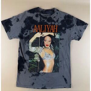 Streetwear Aaliyah‎ Graphic Tee Tie Dye Grey Medium Ripple